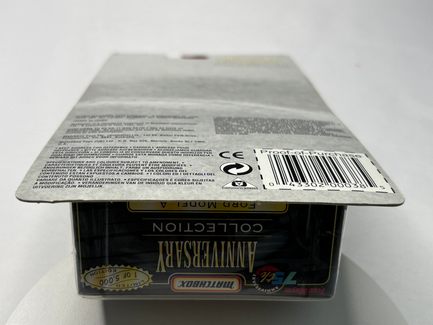 Matchbox Anniversary Collection Limited Edition 1 of 5000: Ford Model A