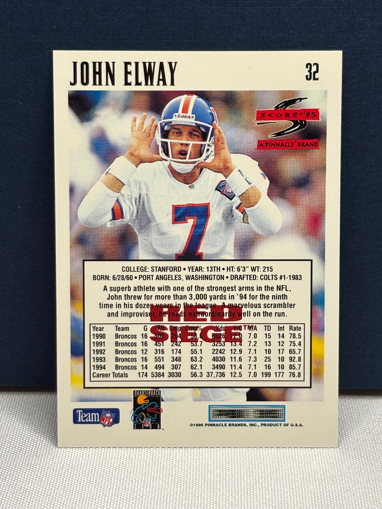 1995 Score Artist Proof: John Elway #32