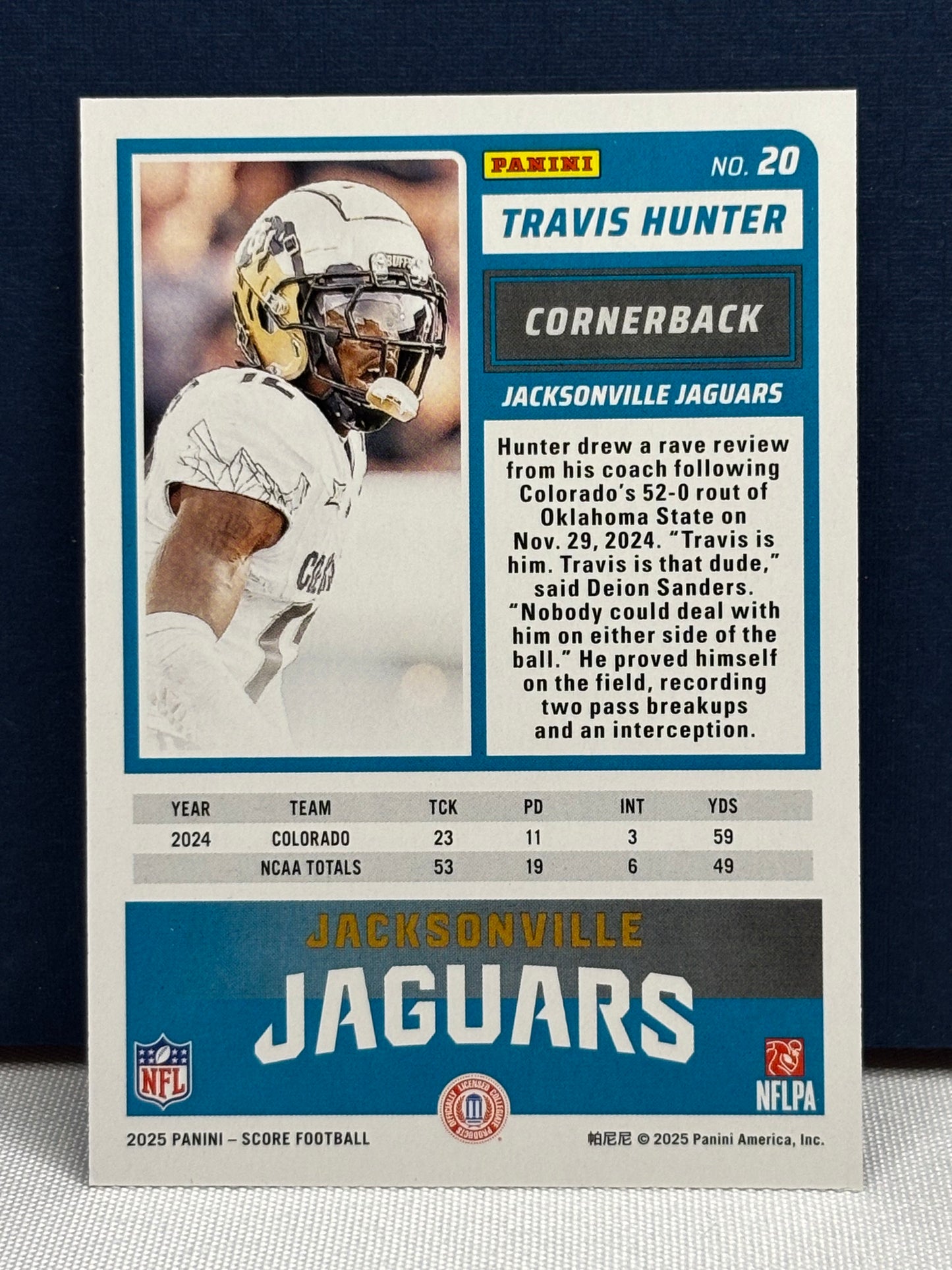 2025 Score: Travis Hunter RC #20
