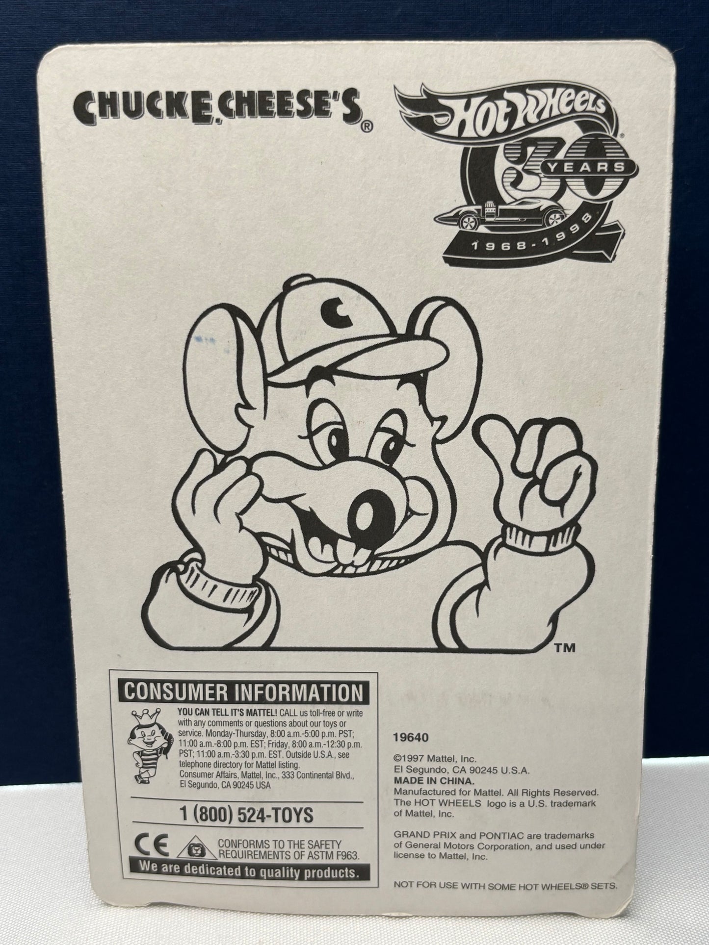 Chuck E. Cheese’s 20th Anniversary Race Car