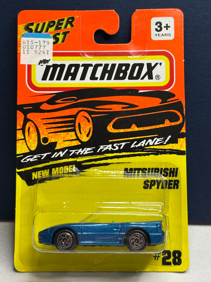 Matchbox #28 Mitsubishi Spyder (blue)