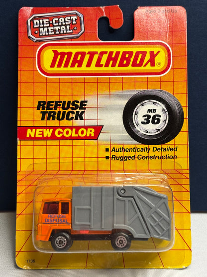 Matchbox MB #36 Refuse Truck (gray)