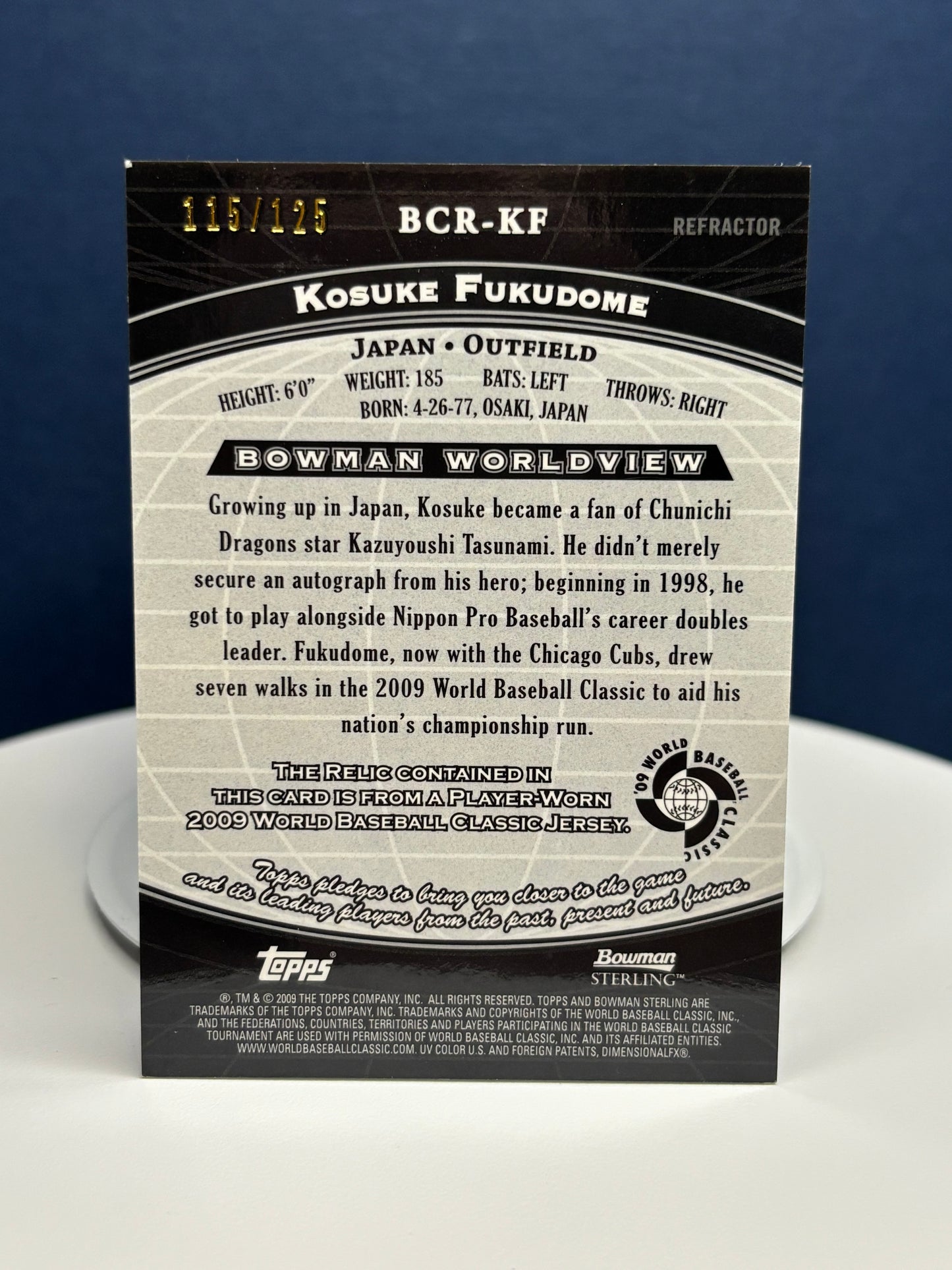 Kosuke Fukudome 2009 Bowman Sterling BCR-KF 115/125