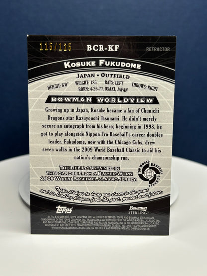 Kosuke Fukudome 2009 Bowman Sterling BCR-KF 115/125