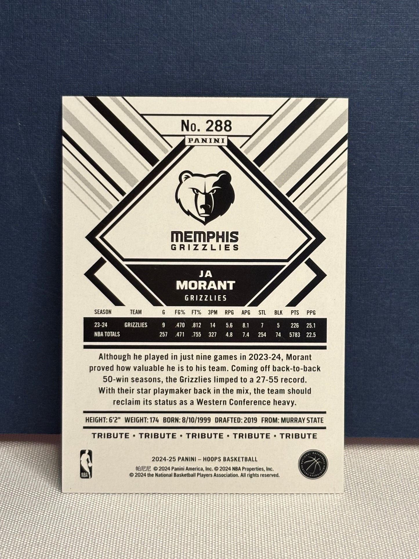 2024-25 Hoops Purple : Ja Morant