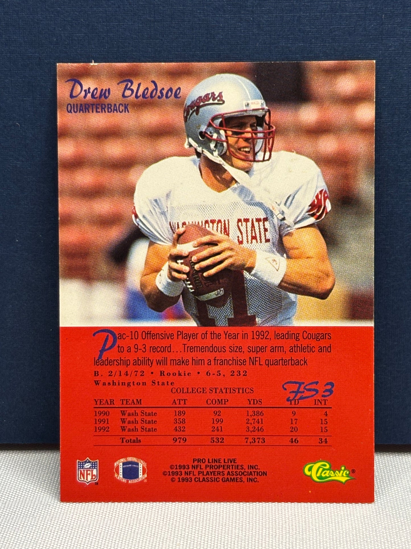 1993 Classic ProLine Live: Drew Bledsoe 1 of 22,000