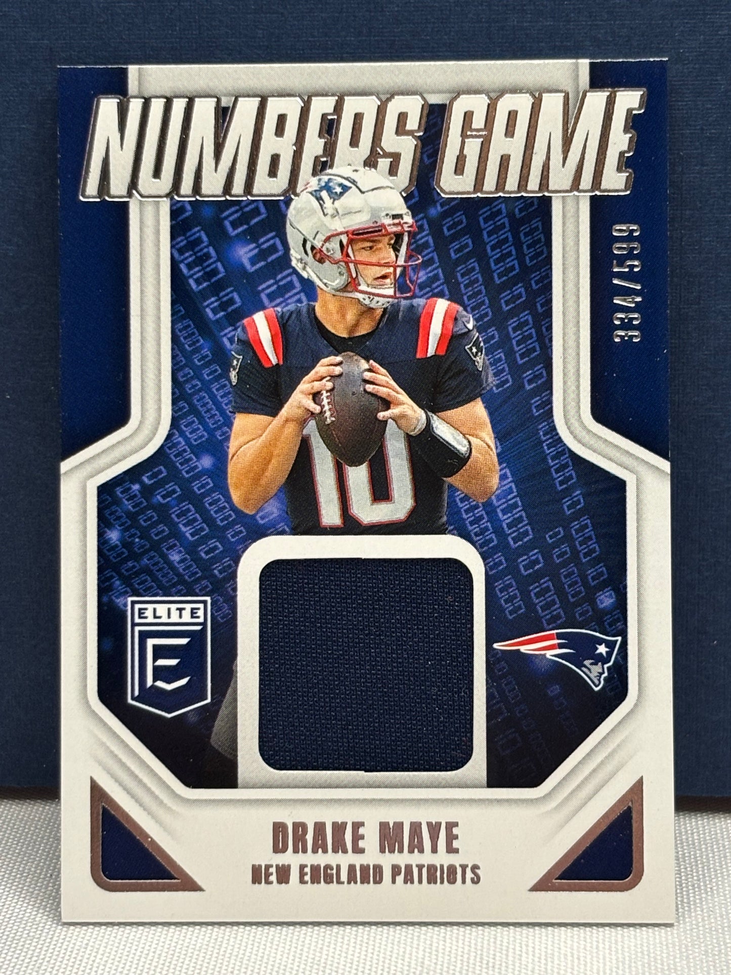 2025 Panini Donruss Elite Numbers Game: Drake Maye #334/599