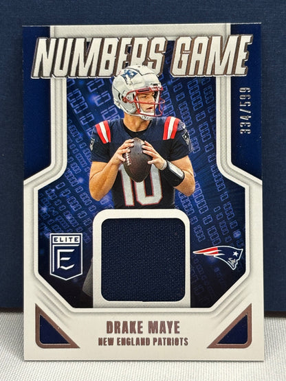 2025 Panini Donruss Elite Numbers Game: Drake Maye #334/599