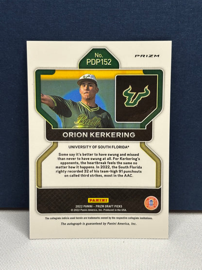 2022 Panini Prizm Draft Picks: Orlon Kerkering (autograph)