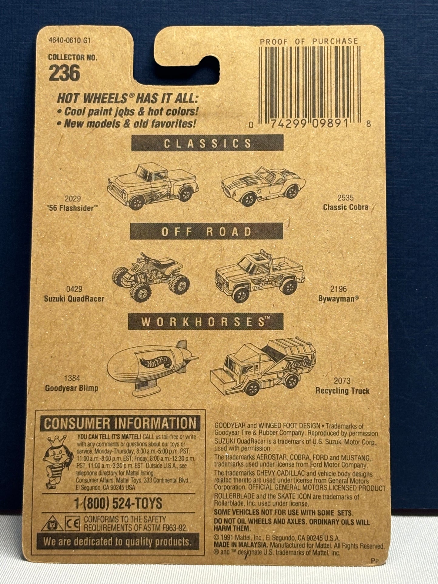 Collector #236 Blue Card Ford Aerostar Rollerblade