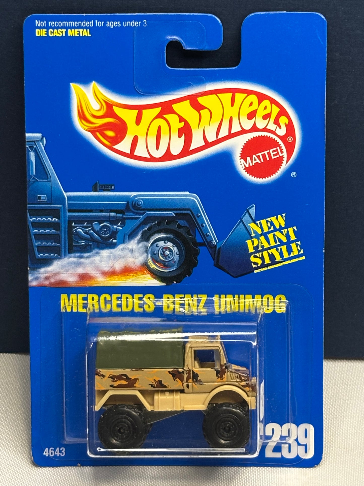 Collector #239 Blue Card Mercedes-Benz Unimog (black wheels)