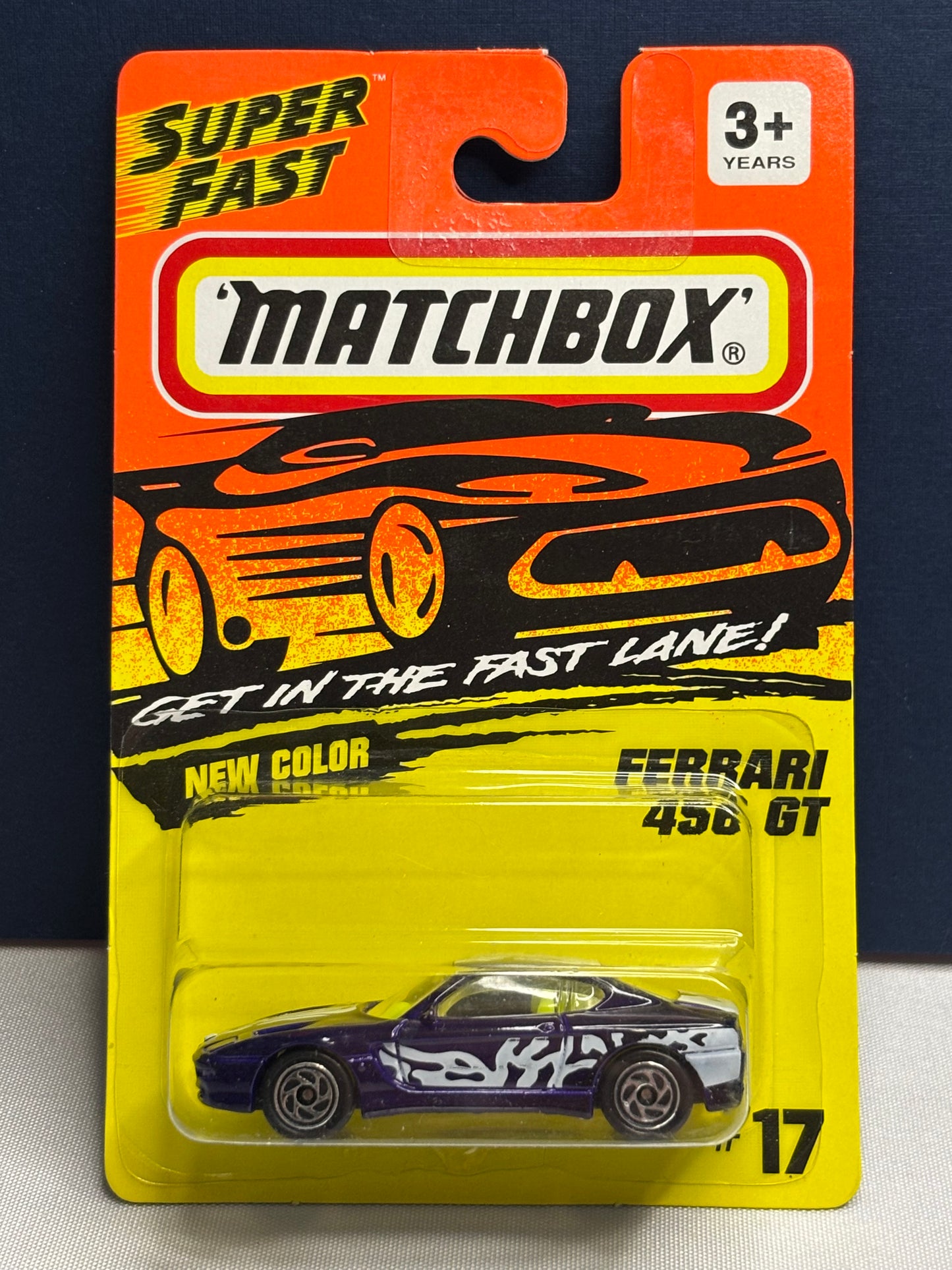 Matchbox #17 Ferrari 456 GT (purple/white)