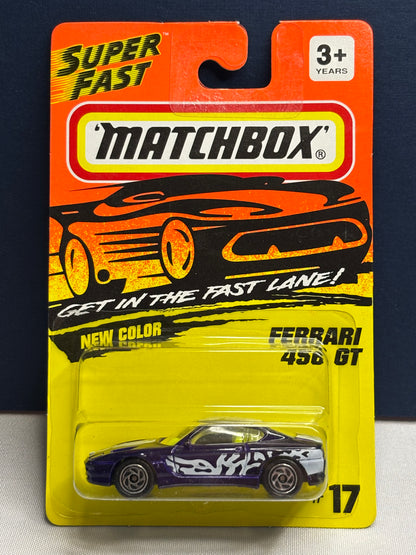 Matchbox #17 Ferrari 456 GT (purple/white)