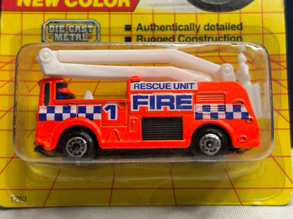Matchbox MB #63 Snorkel Fire Truck (new color)