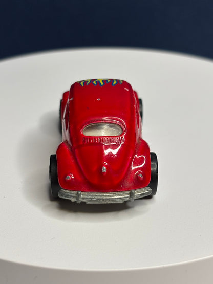 Volkswagen Bug Red with Flames (black wall)