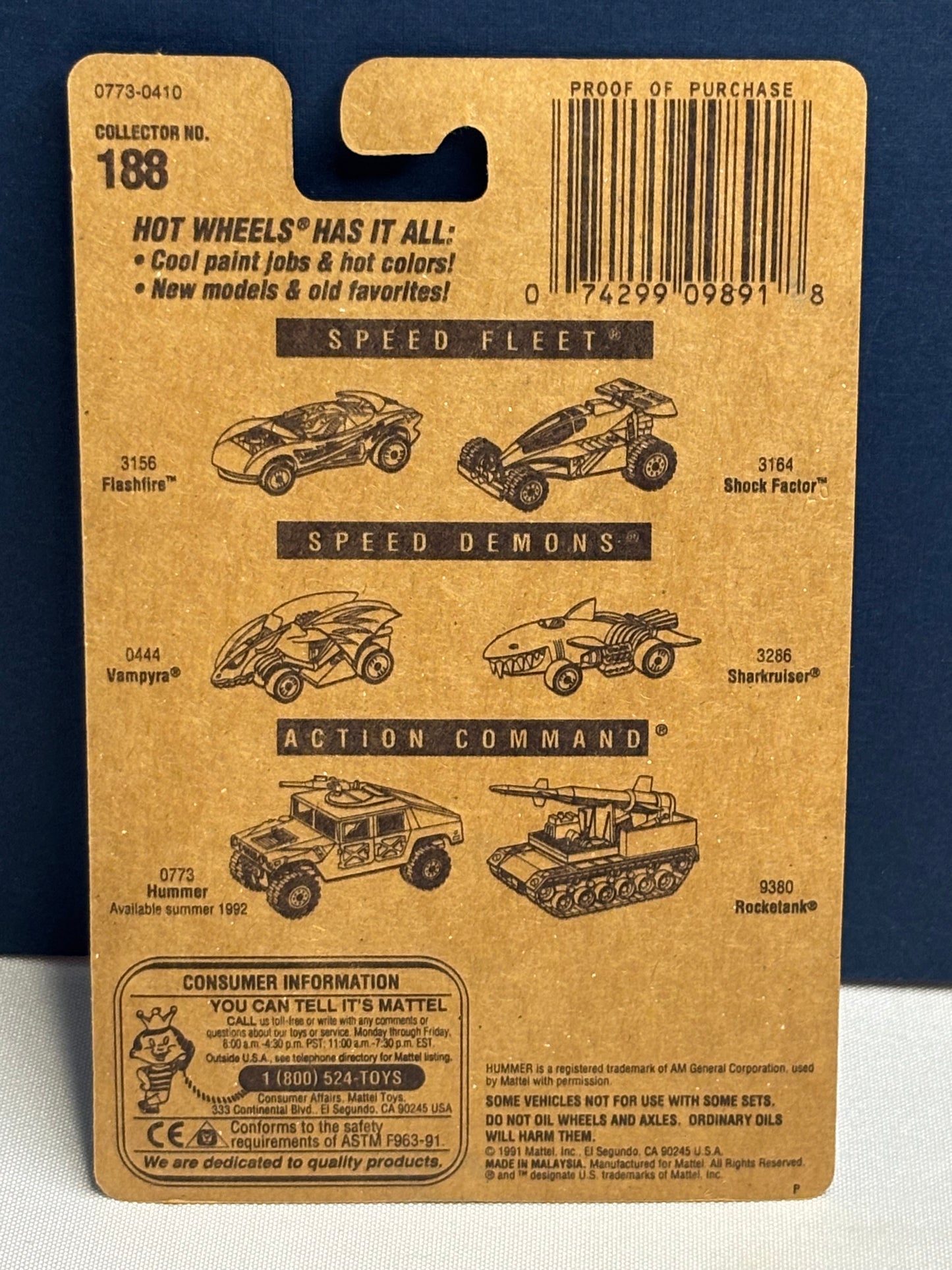 Collector #188 Blue Card Hummer
