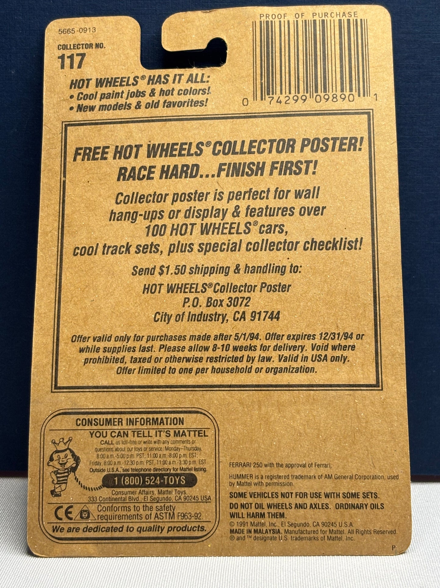 Collector #117 Blue Card Ferrari 250