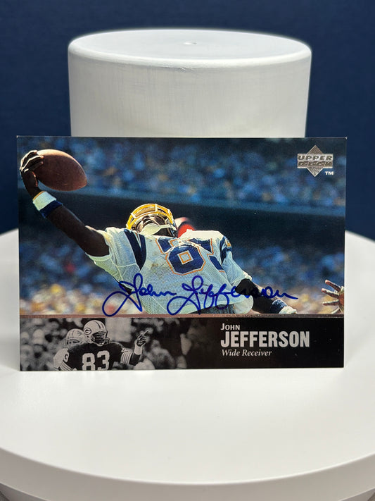 John Jefferson 1997 Upper Deck #AL-121 (autographed)