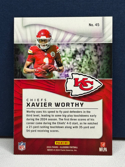 2024 Panini Illusions: Xavier Worthy RC #45