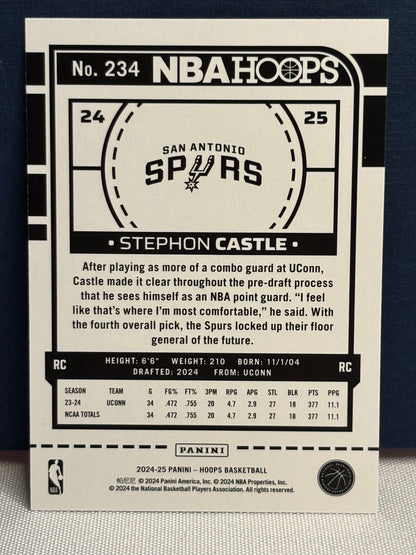2024-25 Hoops: Stephon Castle Rookie Card
