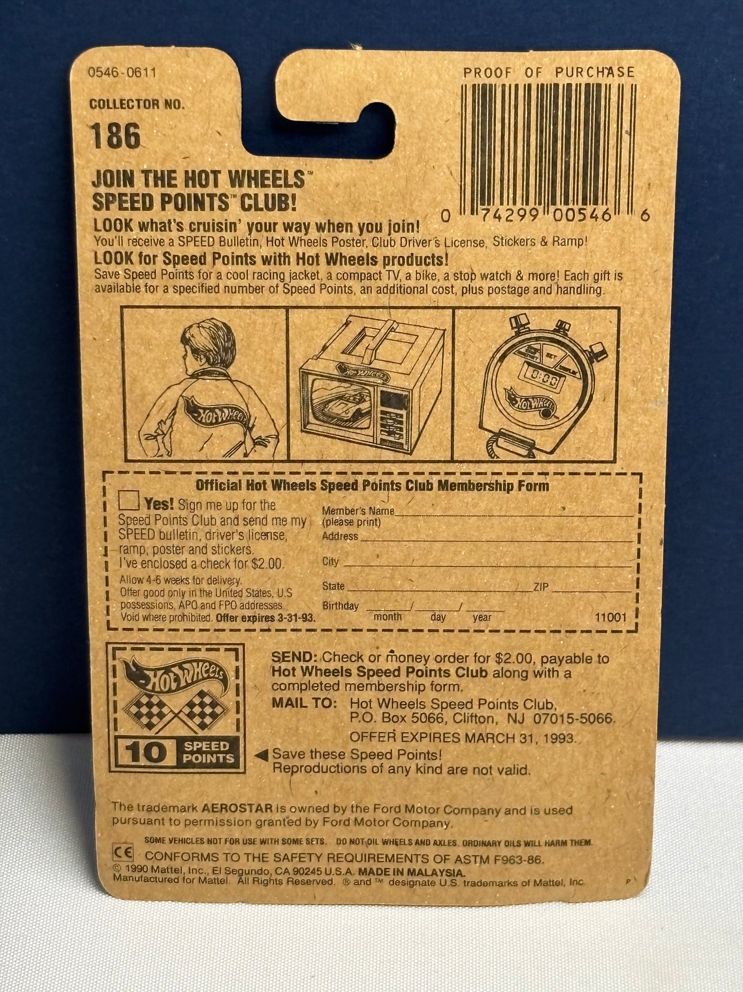Collector #186 Blue Card Ford Aerostar (Speedie Pizza)