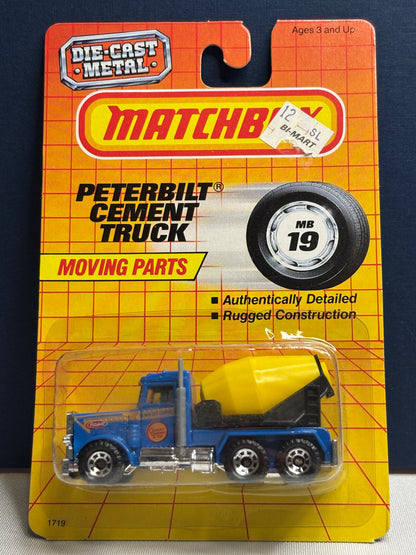 Matchbox MB #19 Peterbilt Cement Truck (blue)