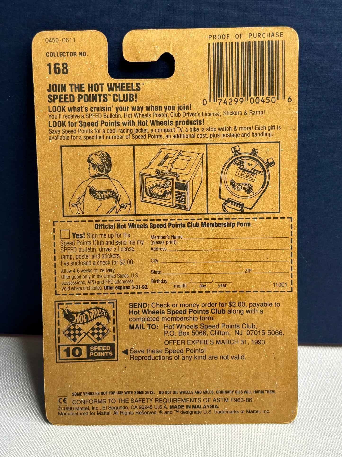 Collector #168 Blue Card GT Racer Speed Points