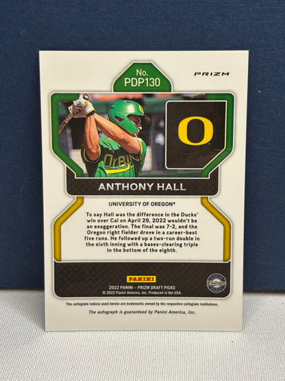 2022 Panini Prizm Draft Picks: Anthony Hall (autograph)