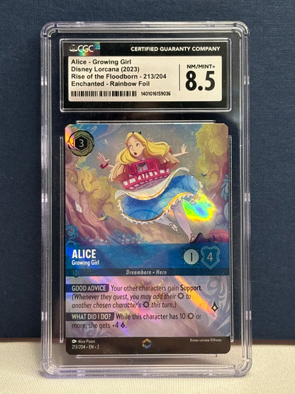 Lorcana: Alice - Girl Growing Enchanted Rainbow Foil