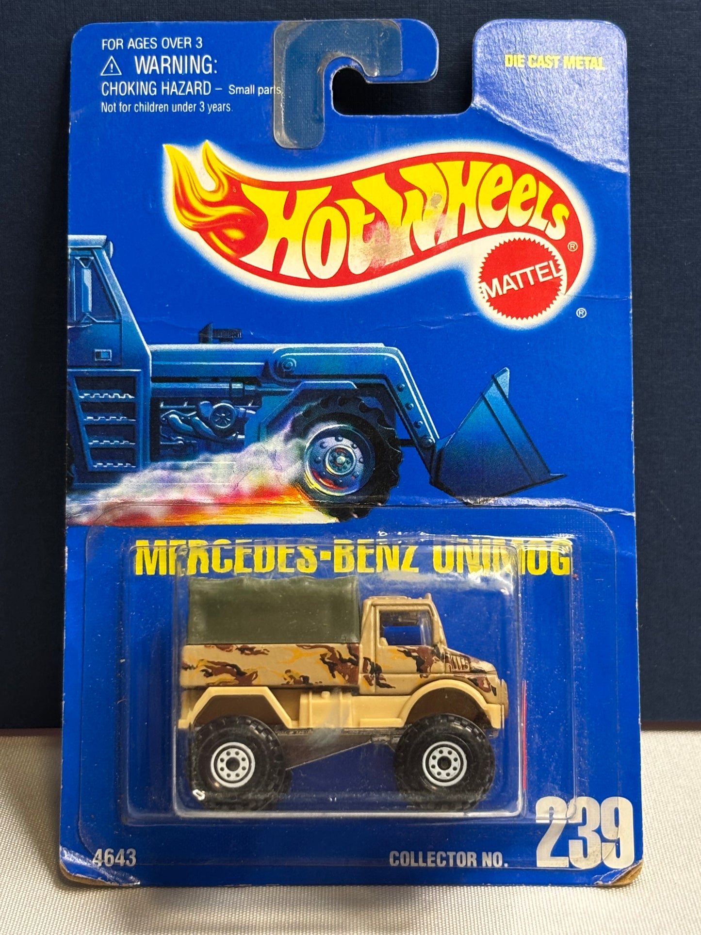 Collector #239 Blue Card Mercedes-Benz Unimog (white wheels)