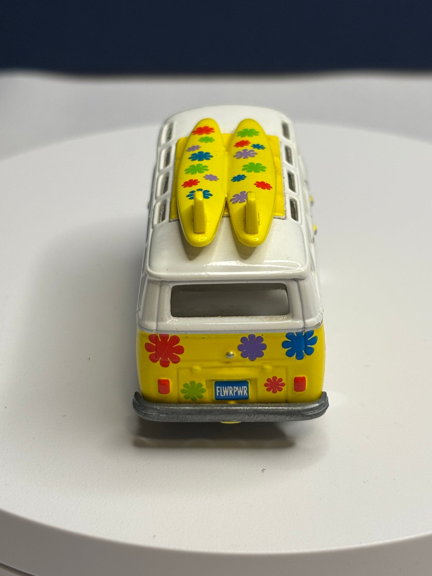 Yellow Flower Power VW Bus