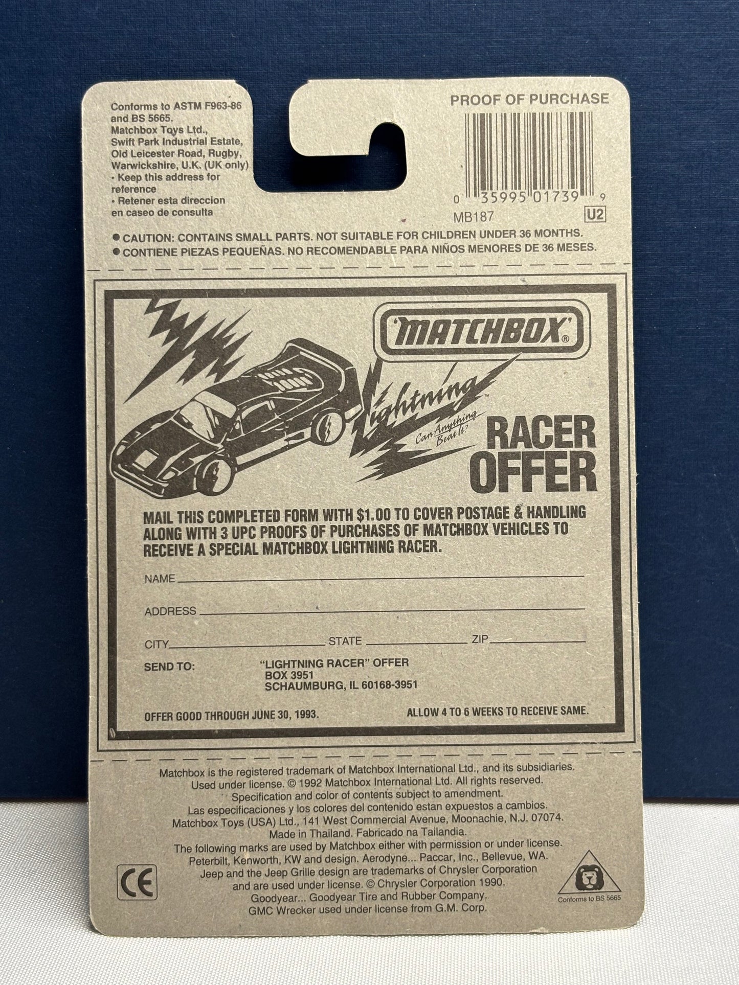 Matchbox MB #39 Ford Bronco II (blue)