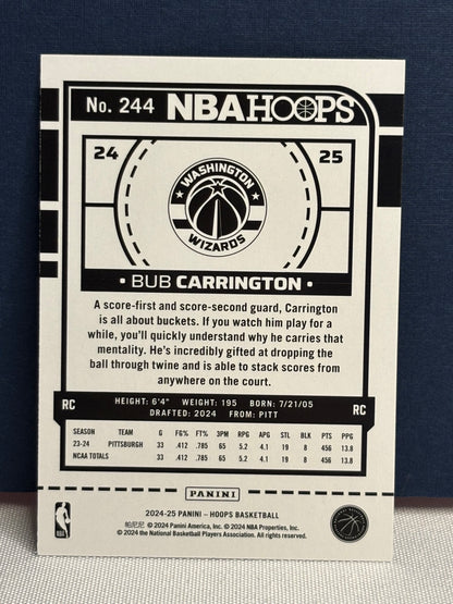 2024-25 Hoops: Bub Carrington Rookie Card