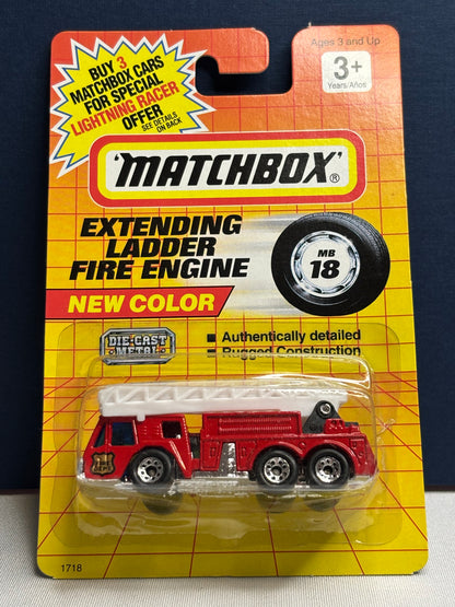 Matchbox MB #18 Extending Ladder Fire Engine (new color $