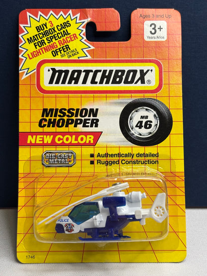 Matchbox MB #46 Mission Chopper (new color)