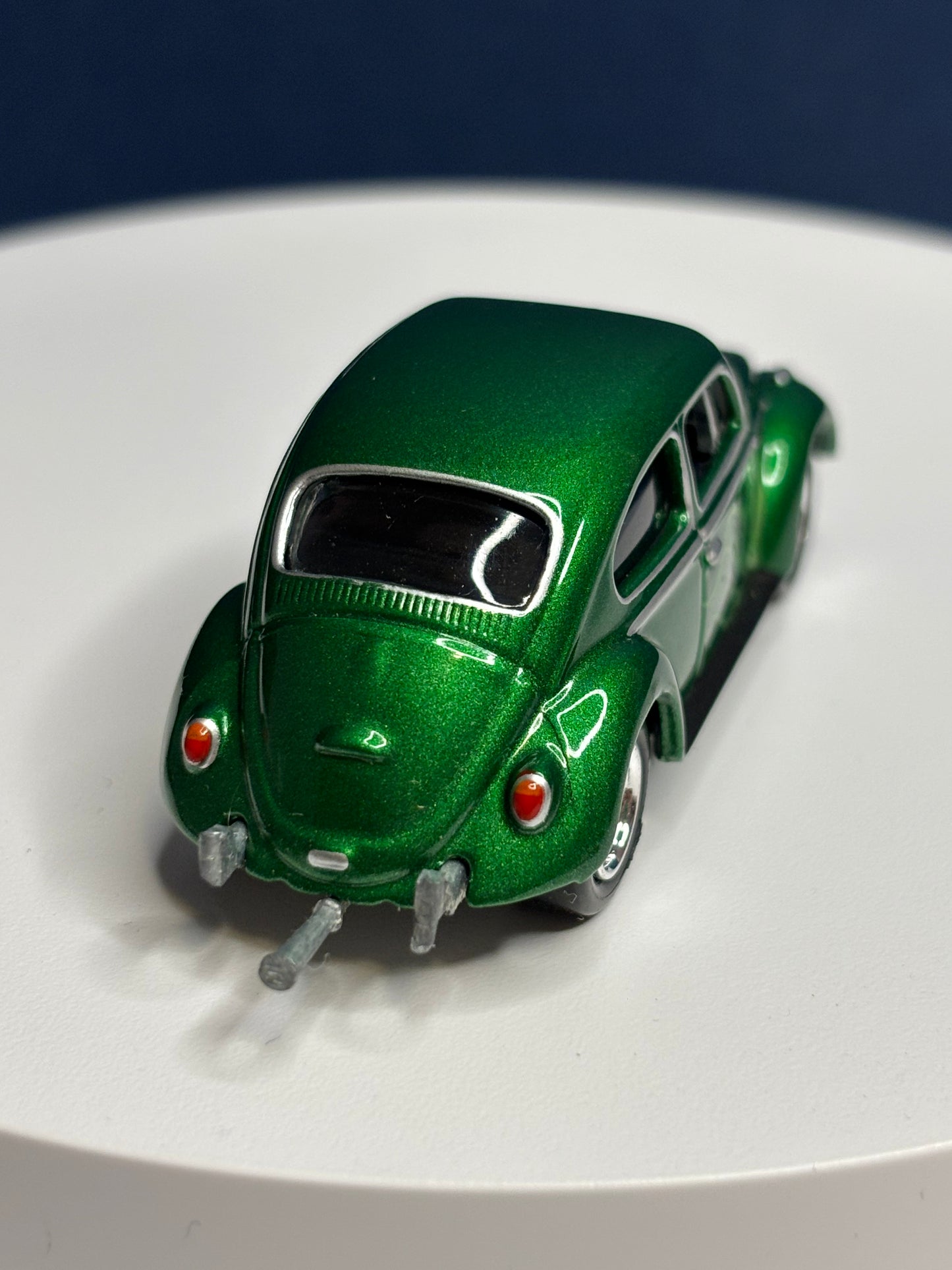 Johnny Lightning green Volkswagen Bug with green flames