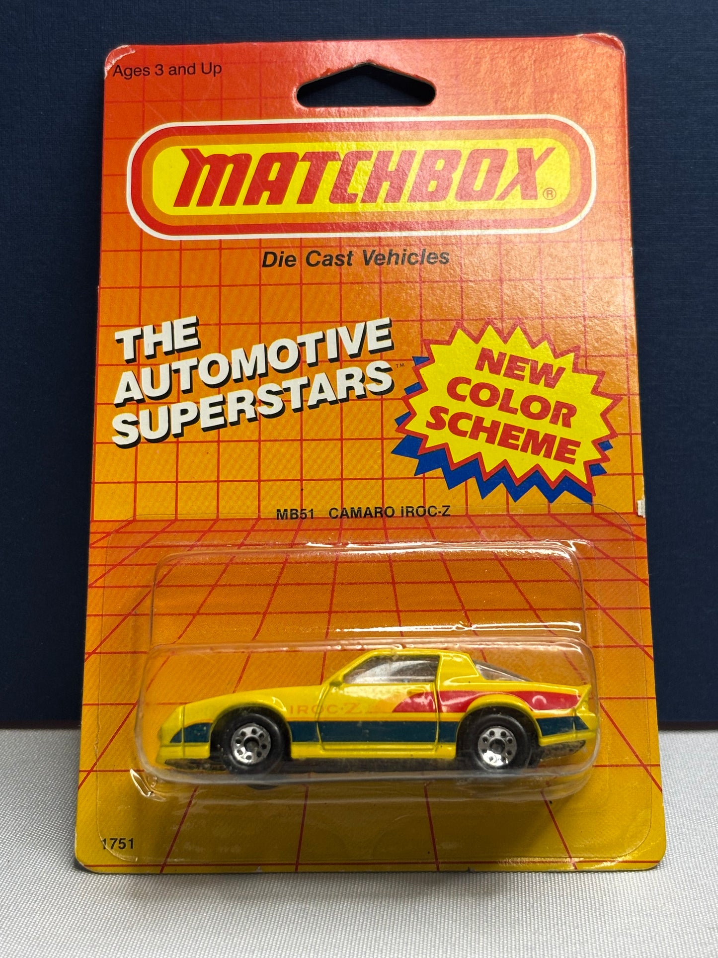 Matchbox MB #51 Camaro IROC-Z (yellow)