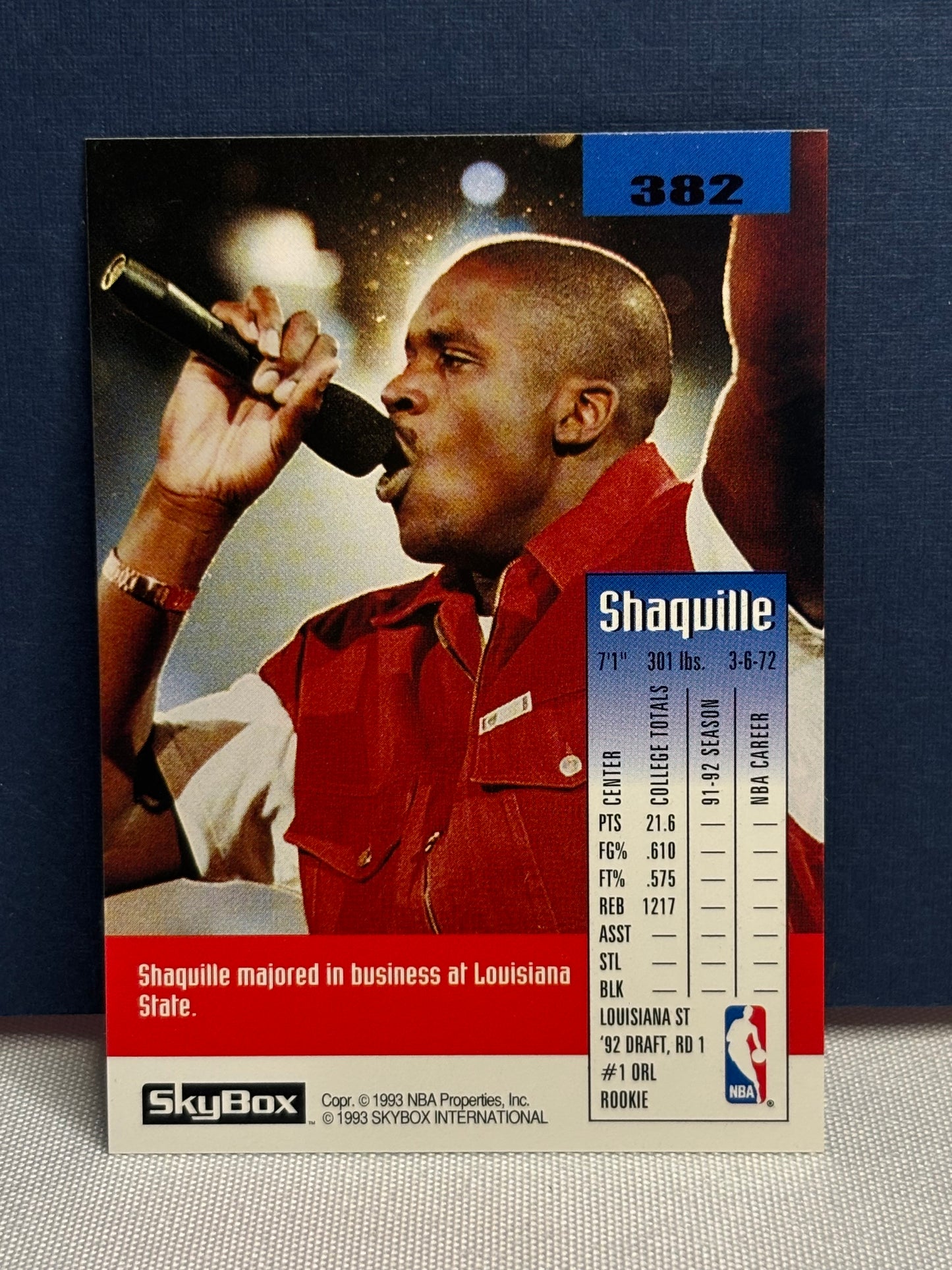 1992-93 Skybox: Shaquille O’Neal Rookie