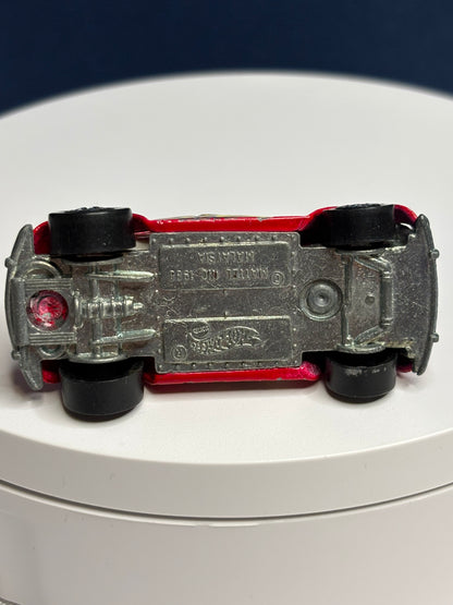 Volkswagen Bug Red with Flames (black wall)