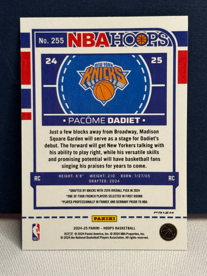 2024-25 Hoops Snowflake Variant: Pacôme Dadiet Rookie Card