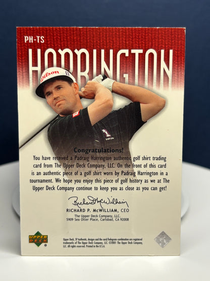 Padraig Harrington 2001 SP Authentic tour swatch 225/250