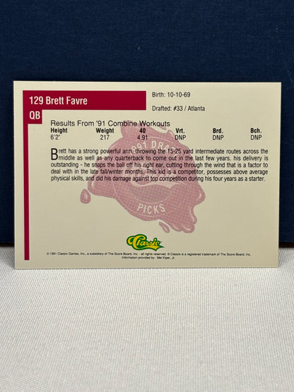 1991 Classic Brett Favre #129