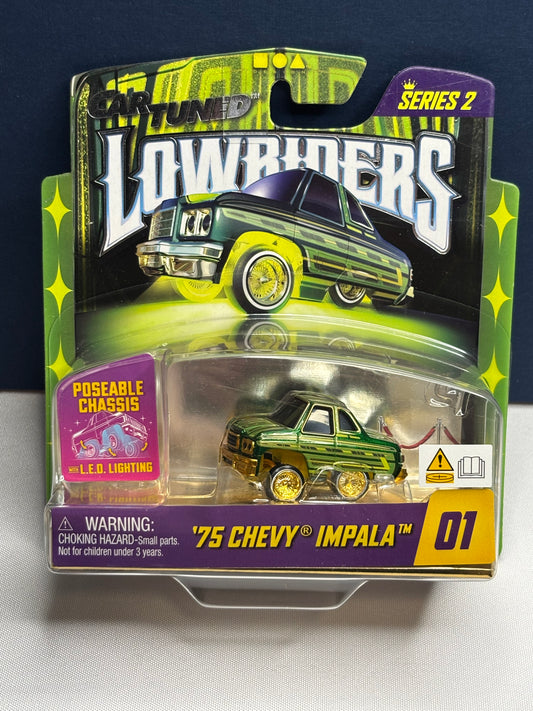 Car Tooned Lowriders Series 2 ‘75 Chevy Impala (green)