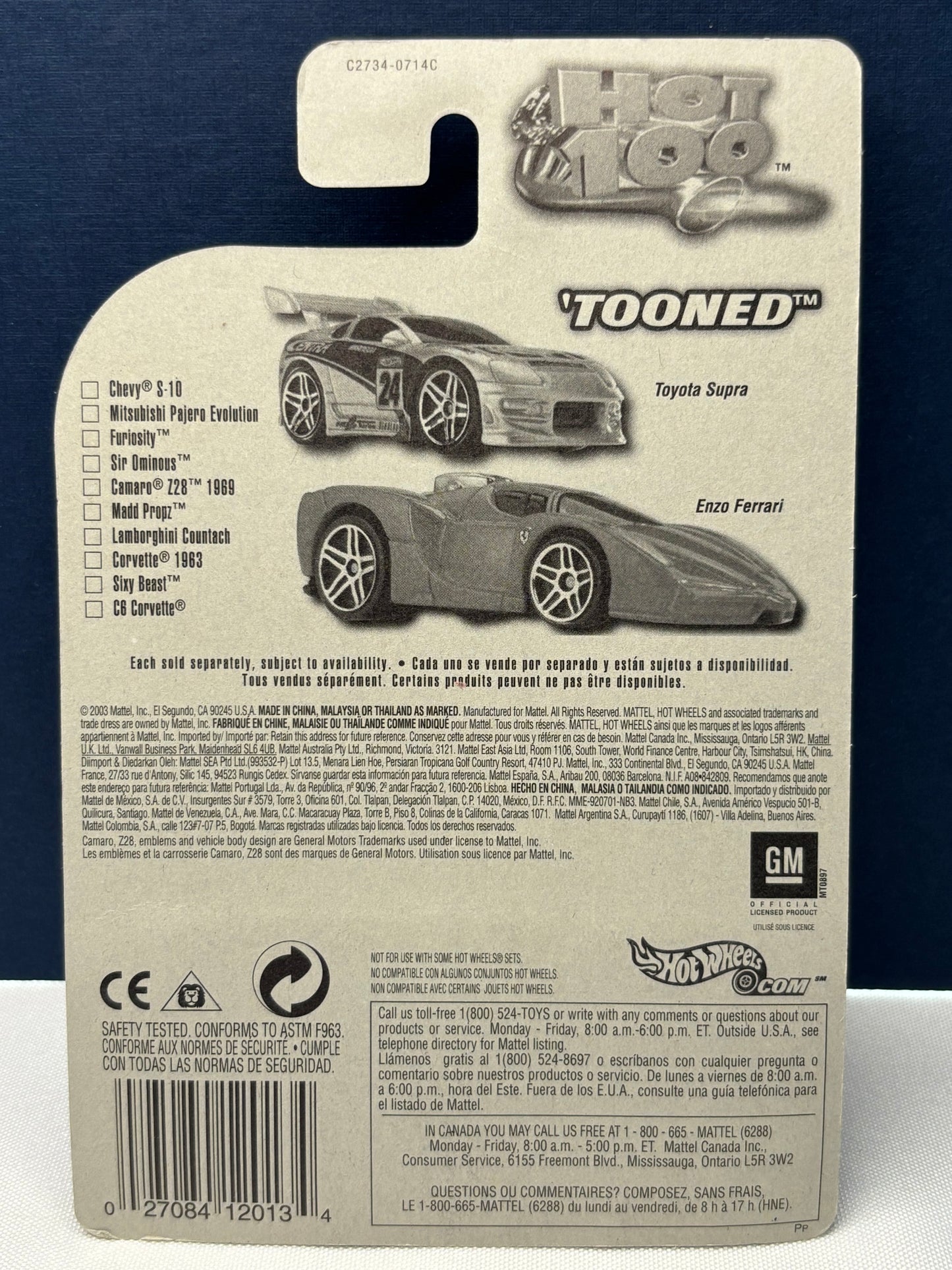 Tooned Camaro Z28 2004 First Editions