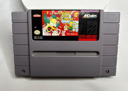 Krusty’s Super Fun House Super Nintendo Cartridge