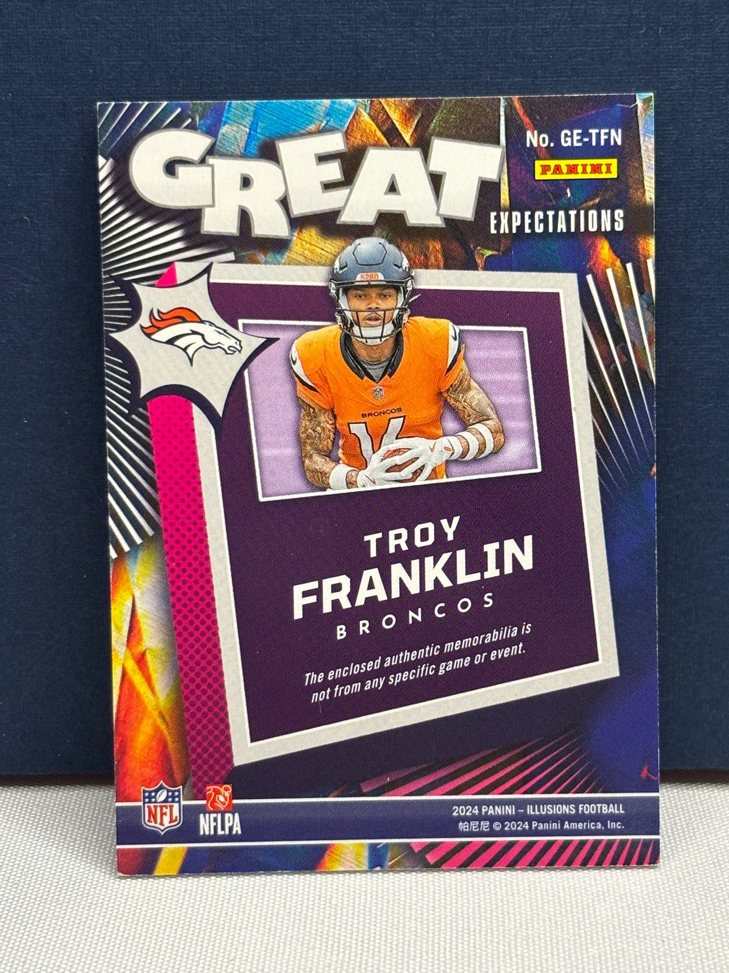2024 Panini Illusions: Tony Franklin Great Expectations RC
