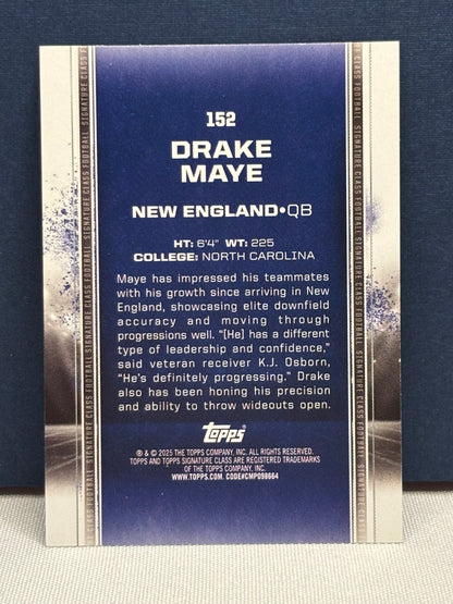 2025 Topps: Drake Maye #152